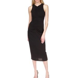 Michael Kors ruched sleeveless dress M